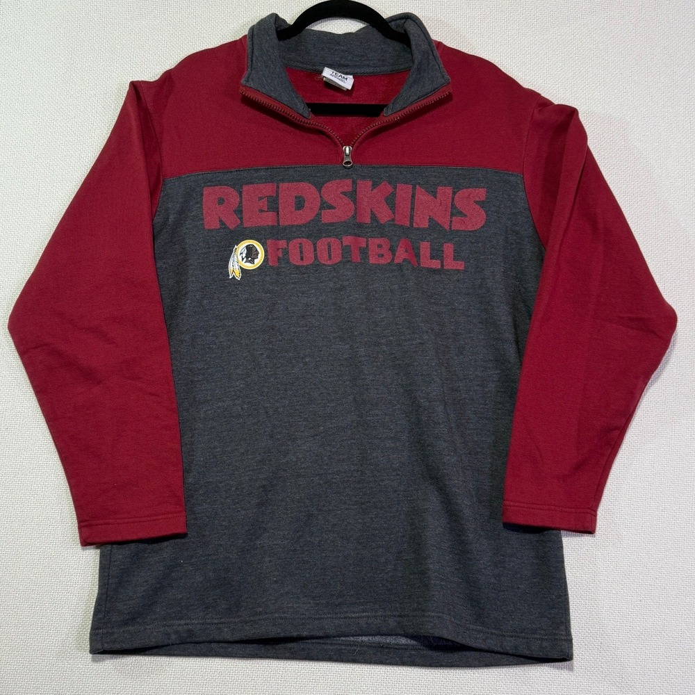 NFL‎ Washington Redskins Football Team Apparel Quarter Zip Pullover Sweatshirt M